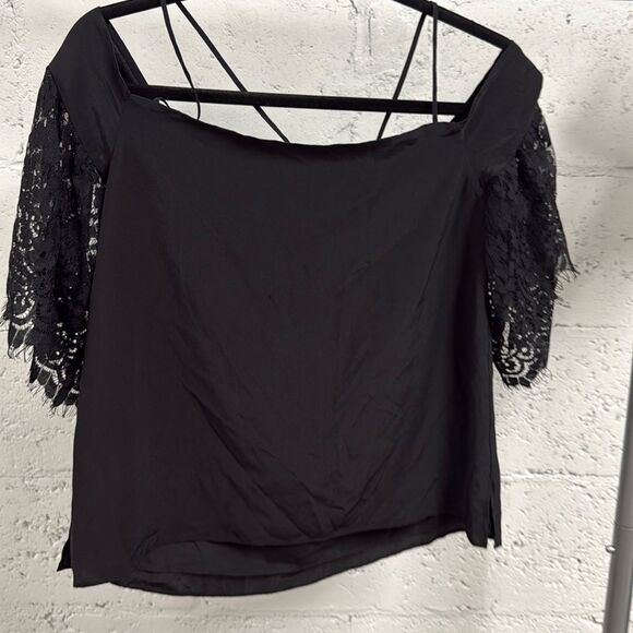 Black Lace Top - NWT - Size Small - Silk Top - CAMI NYC - Sophie Top - Picture 1 of 3